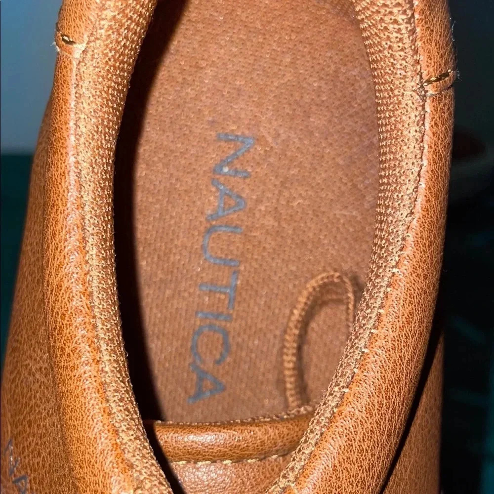 Nautica Brown Sneakers with Smooth Leather Upper and White Sole - Picture 7 of 9